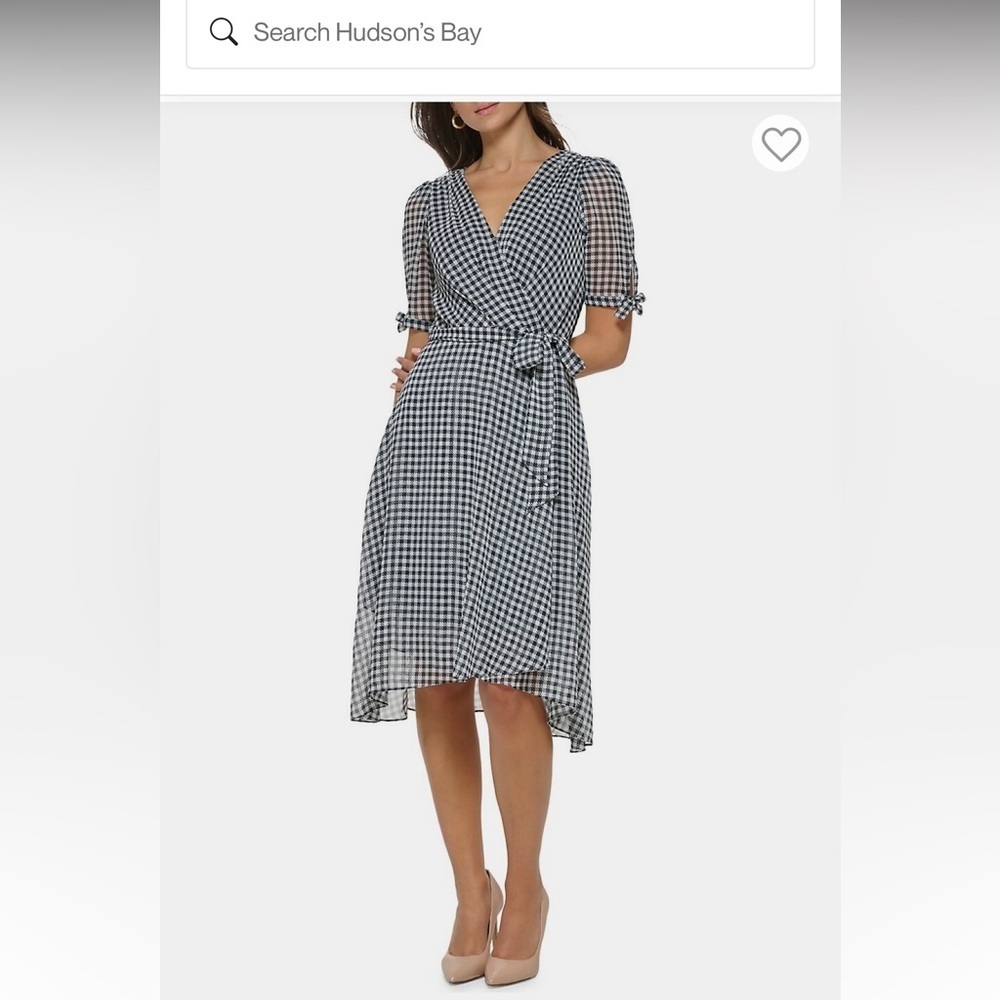 Tommy Hilfiger
Faux Wrap Check Midi Dress